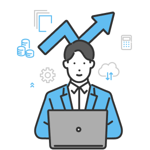 企業成長支援のイラスト