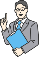 説明する男性のイラスト